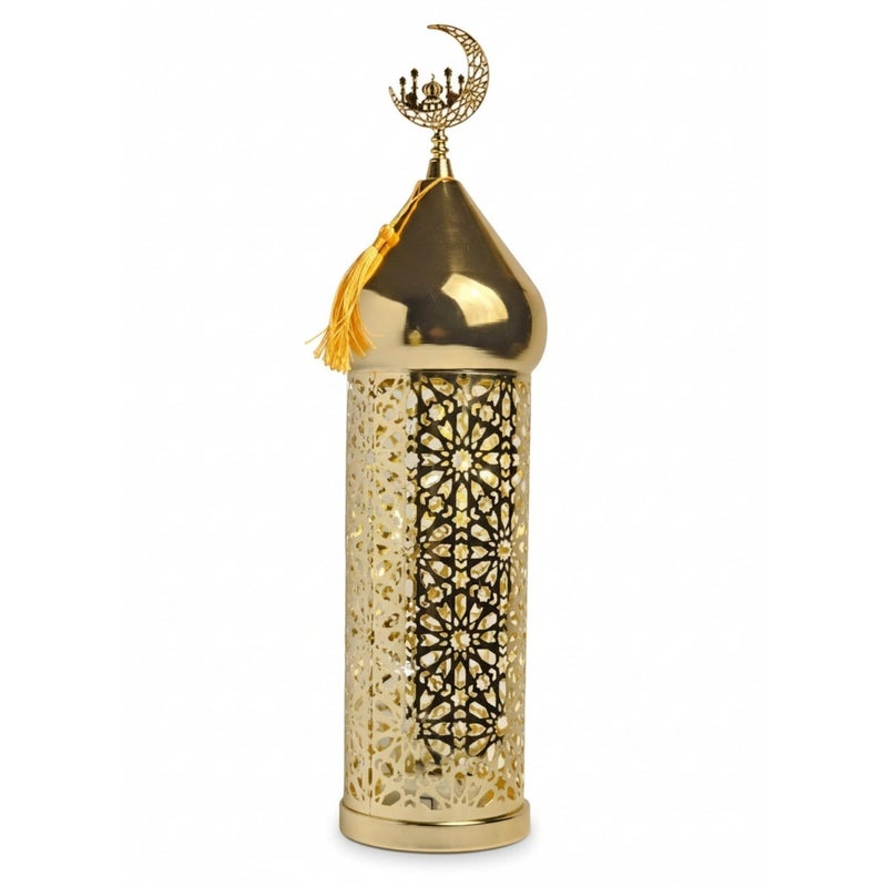 SOBHYS Premium Gold-Plated Metal Ramadan Lantern, Islamic Fanoos Decor for Home & Majlis (Available in 41cm & 45cm Sizes)  SOBHYS (Large) - Image 4